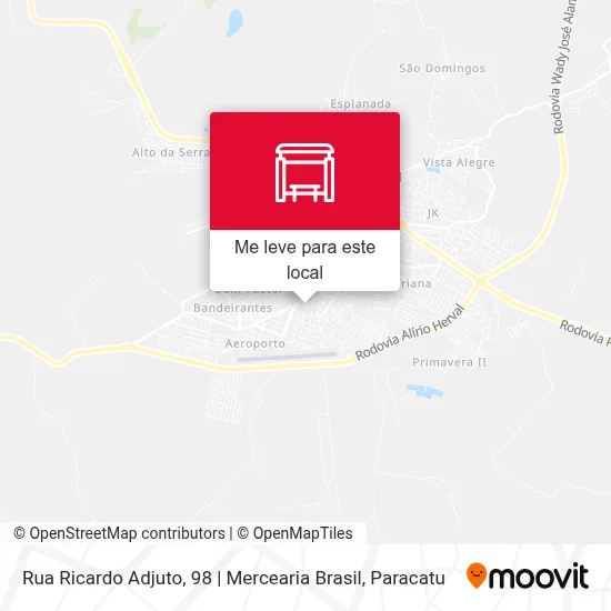Rua Ricardo Adjuto, 98 | Mercearia Brasil mapa