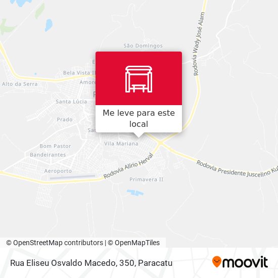 Rua Eliseu Osvaldo Macedo, 350 mapa