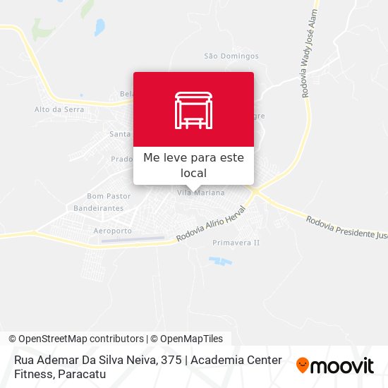 Rua Ademar Da Silva Neiva, 375 | Academia Center Fitness mapa