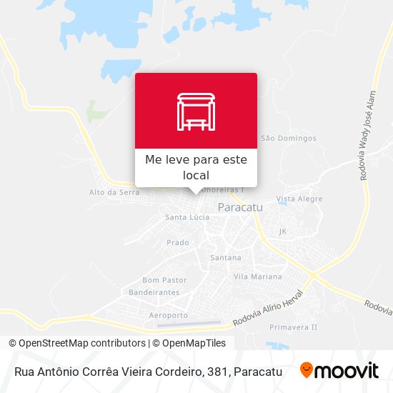 Rua Antônio Corrêa Vieira Cordeiro, 381 mapa