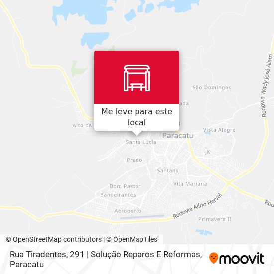 Rua Tiradentes, 291 | Solução Reparos E Reformas mapa