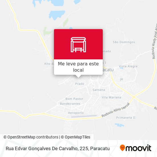 Rua Edvar Gonçalves De Carvalho, 225 mapa