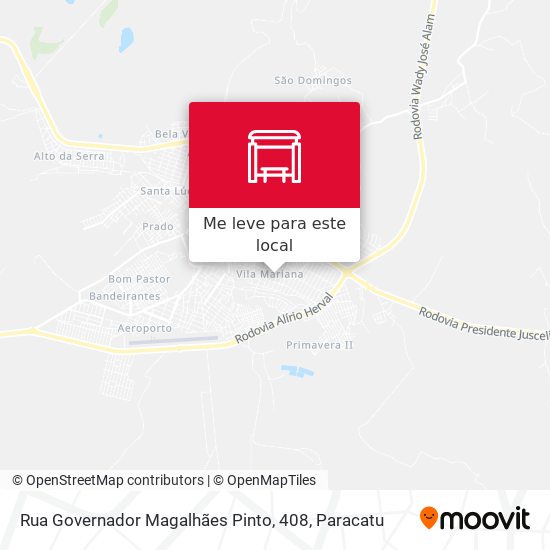 Rua Governador Magalhães Pinto, 408 mapa