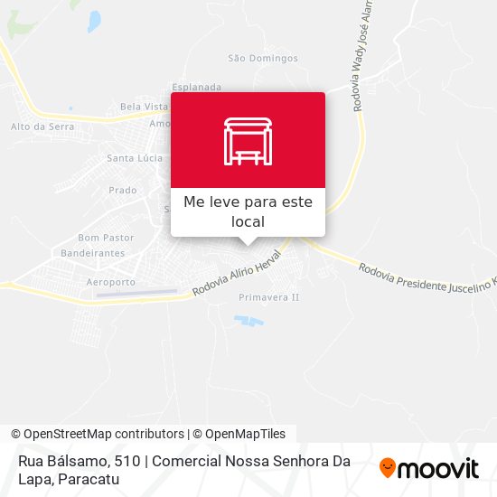 Rua Bálsamo, 510 | Comercial Nossa Senhora Da Lapa mapa