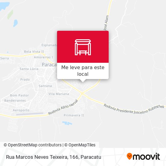 Rua Marcos Neves Teixeira, 166 mapa