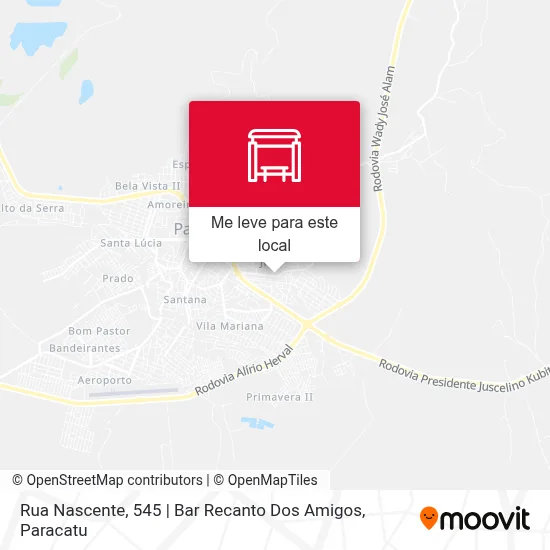 Rua Nascente, 545 | Bar Recanto Dos Amigos mapa