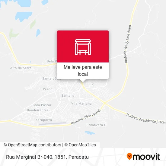 Rua Marginal Br-040, 1851 mapa
