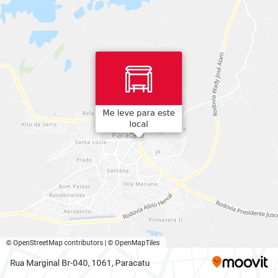 Rua Marginal Br-040, 1061 mapa