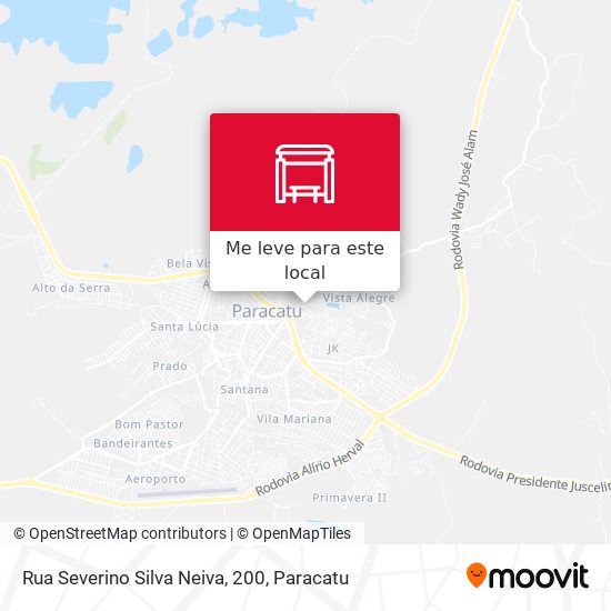 Rua Severino Silva Neiva, 200 mapa