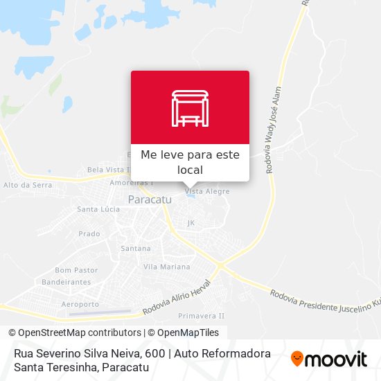 Rua Severino Silva Neiva, 600 | Auto Reformadora Santa Teresinha mapa