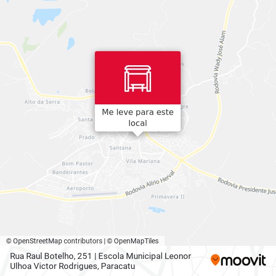 Rua Raul Botelho, 251 | Escola Municipal Leonor Ulhoa Victor Rodrigues mapa