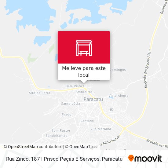 Rua Zinco, 187 | Prisco Peças E Serviços mapa