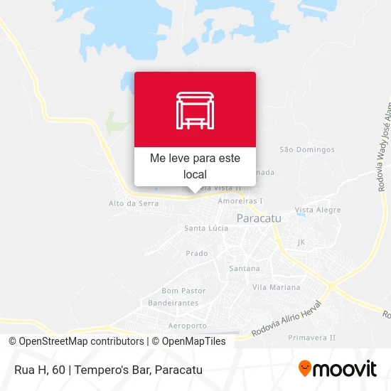 Rua H, 60 | Tempero's Bar mapa