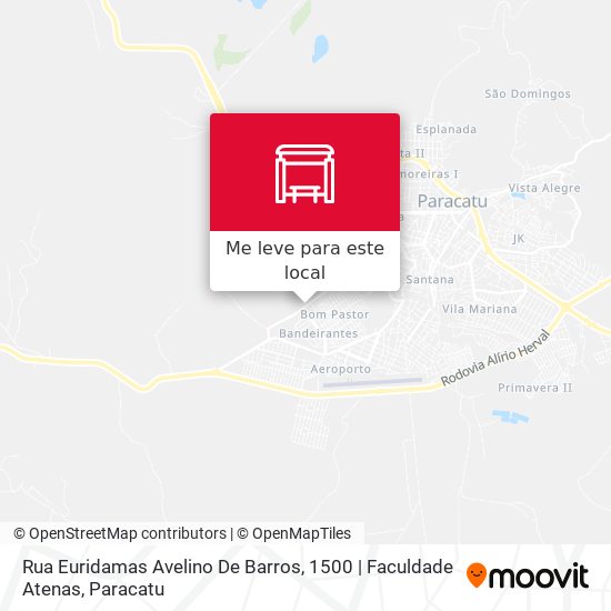 Rua Euridamas Avelino De Barros, 1500 | Faculdade Atenas mapa