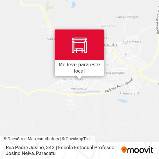 Rua Padre Josino, 342 | Escola Estadual Professor Josino Neiva mapa