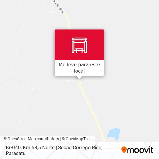 Br-040, Km 58,5 Norte | Seção Córrego Rico mapa