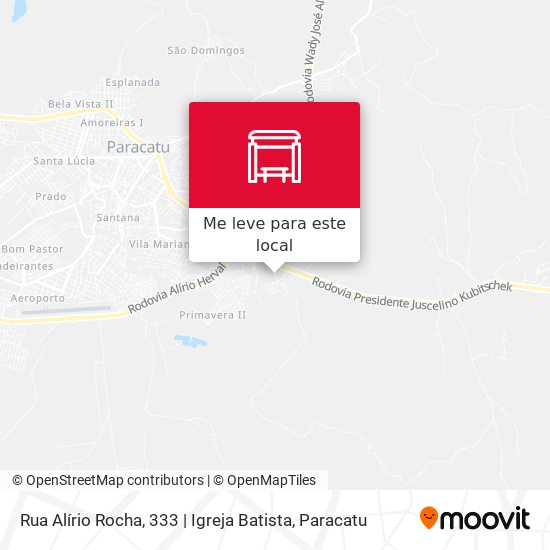 Rua Alírio Rocha, 333 | Igreja Batista mapa