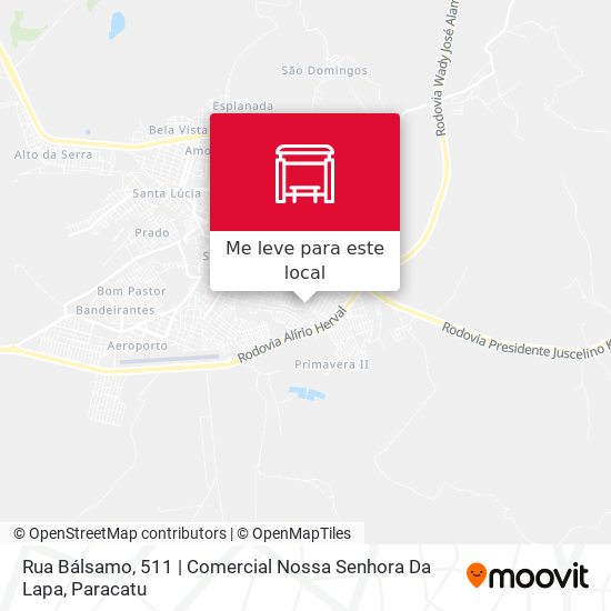 Rua Bálsamo, 511 | Comercial Nossa Senhora Da Lapa mapa