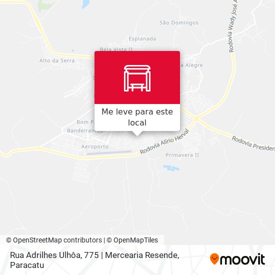 Rua Adrilhes Ulhôa, 775 | Mercearia Resende mapa