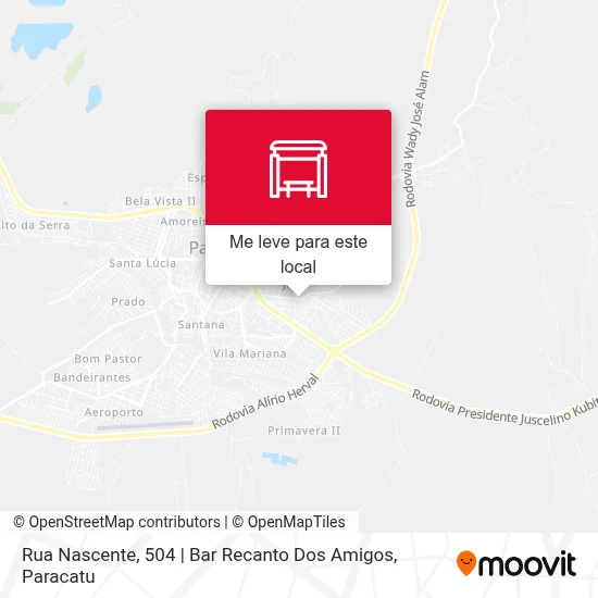 Rua Nascente, 504 | Bar Recanto Dos Amigos mapa