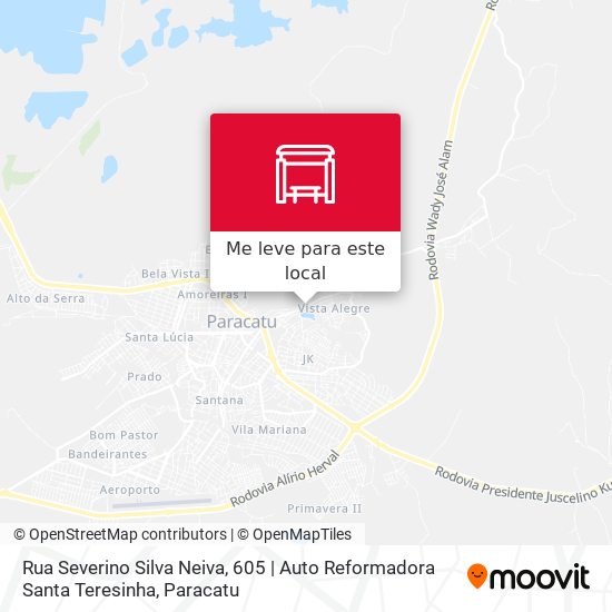 Rua Severino Silva Neiva, 605 | Auto Reformadora Santa Teresinha mapa