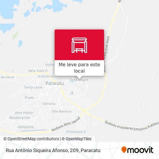Rua Antônio Siqueira Afonso, 209 mapa
