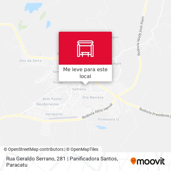 Rua Geraldo Serrano, 281 | Panificadora Santos mapa