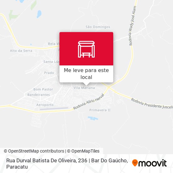 Rua Durval Batista De Oliveira, 236 | Bar Do Gaúcho mapa