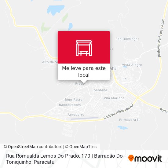 Rua Romualda Lemos Do Prado, 170 | Barracão Do Toniquinho mapa
