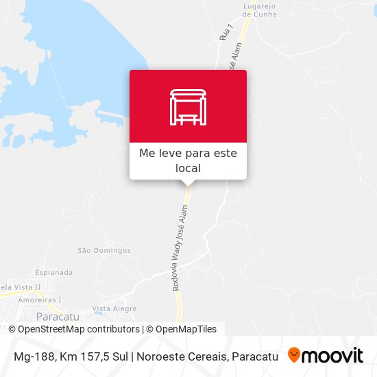 Mg-188, Km 157,5 Sul | Noroeste Cereais mapa