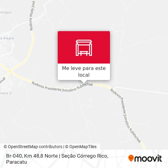 Br-040, Km 48,8 Norte | Seção Córrego Rico mapa