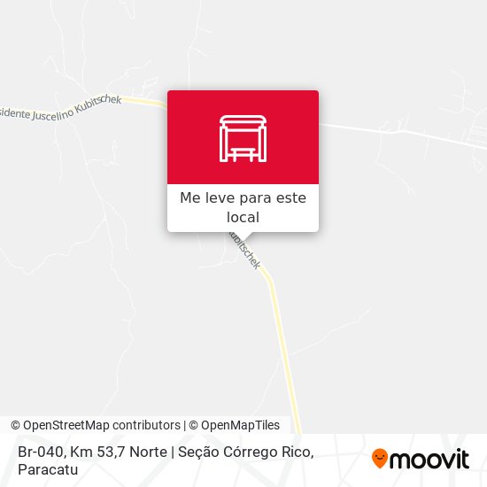 Br-040, Km 53,7 Norte | Seção Córrego Rico mapa