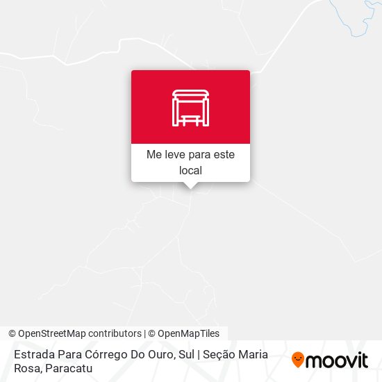 Estrada Para Córrego Do Ouro, Sul | Seção Maria Rosa mapa