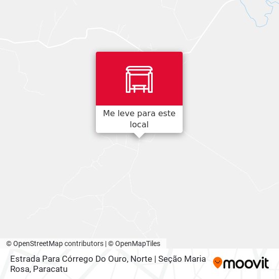 Estrada Para Córrego Do Ouro, Norte | Seção Maria Rosa mapa