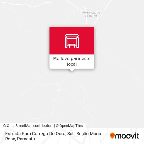 Estrada Para Córrego Do Ouro, Sul | Seção Maria Rosa mapa