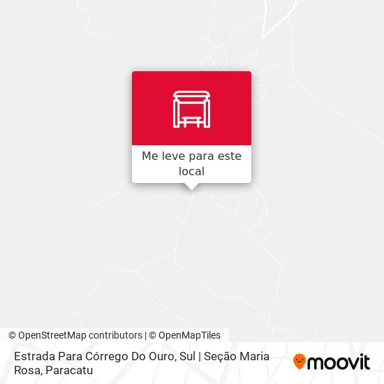 Estrada Para Córrego Do Ouro, Sul | Seção Maria Rosa mapa