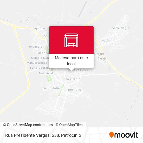 Rua Presidente Vargas, 638 mapa