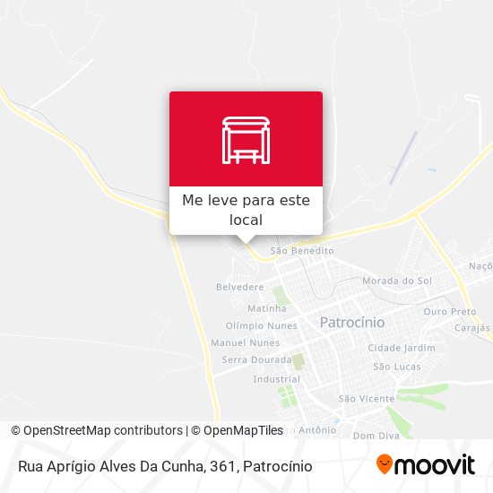 Rua Aprígio Alves Da Cunha, 361 mapa