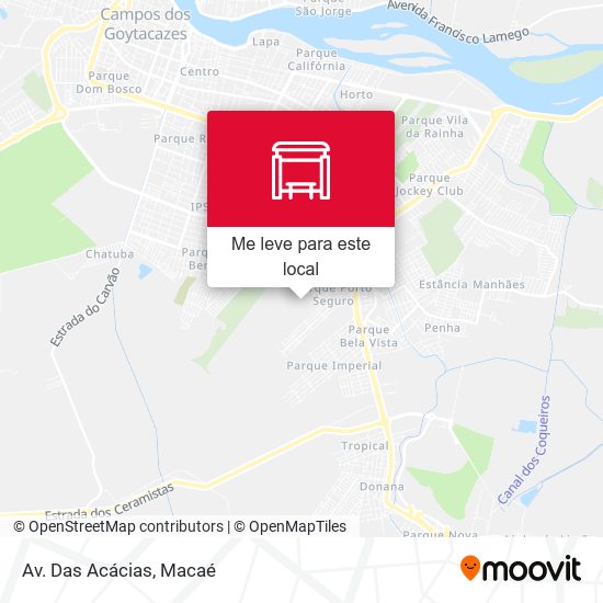 Av. Das Acácias mapa