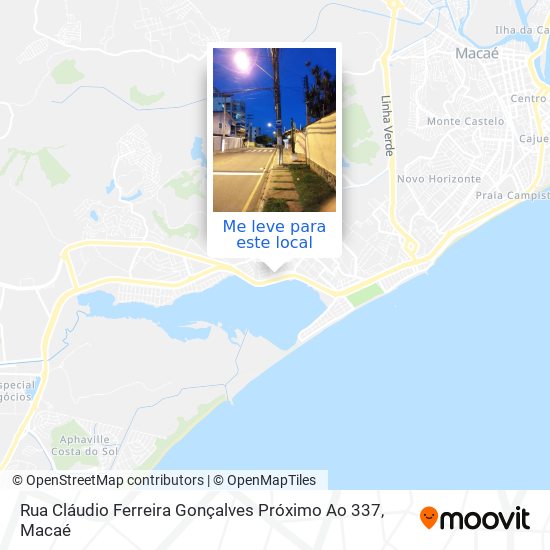 Rua Cláudio Ferreira Gonçalves Próximo Ao 337 mapa