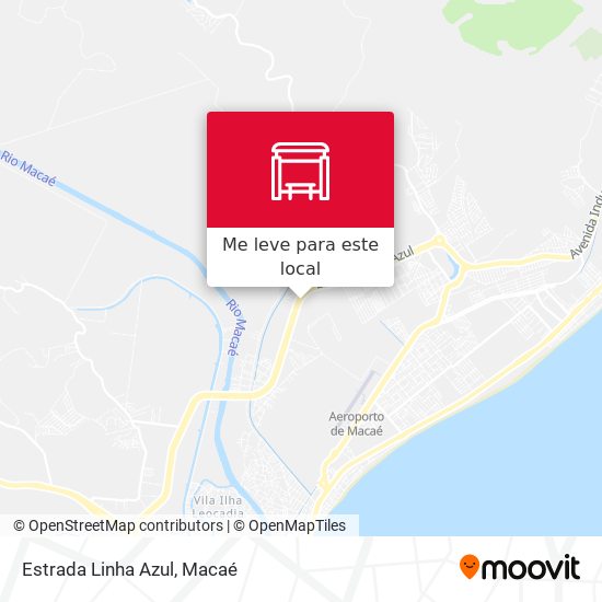 Estrada Linha Azul mapa