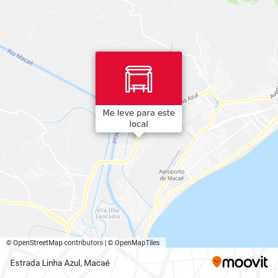 Estrada Linha Azul mapa