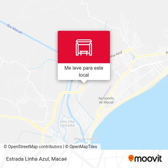 Estrada Linha Azul mapa