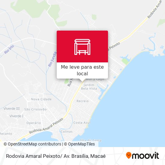 Rodovia Amaral Peixoto/ Av. Brasília mapa