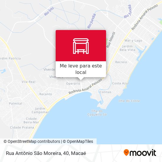 Rua Antônio São Moreira, 40 mapa