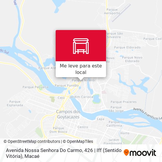 Avenida Nossa Senhora Do Carmo, 426 |  Iff (Sentido Vitória) mapa