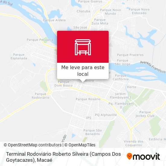 Terminal Rodoviário Roberto Silveira (Campos Dos Goytacazes) mapa