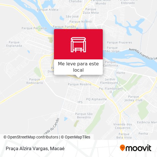 Praça Alzira Vargas mapa