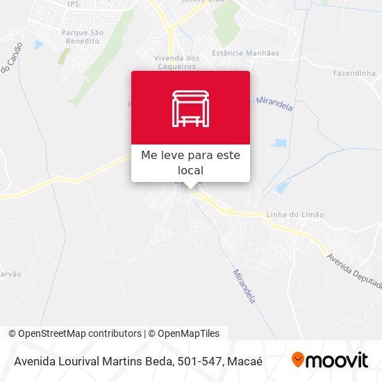 Avenida Lourival Martins Beda, 501-547 mapa