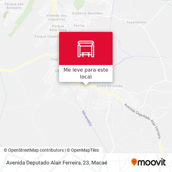 Avenida Deputado Alair Ferreira, 23 mapa